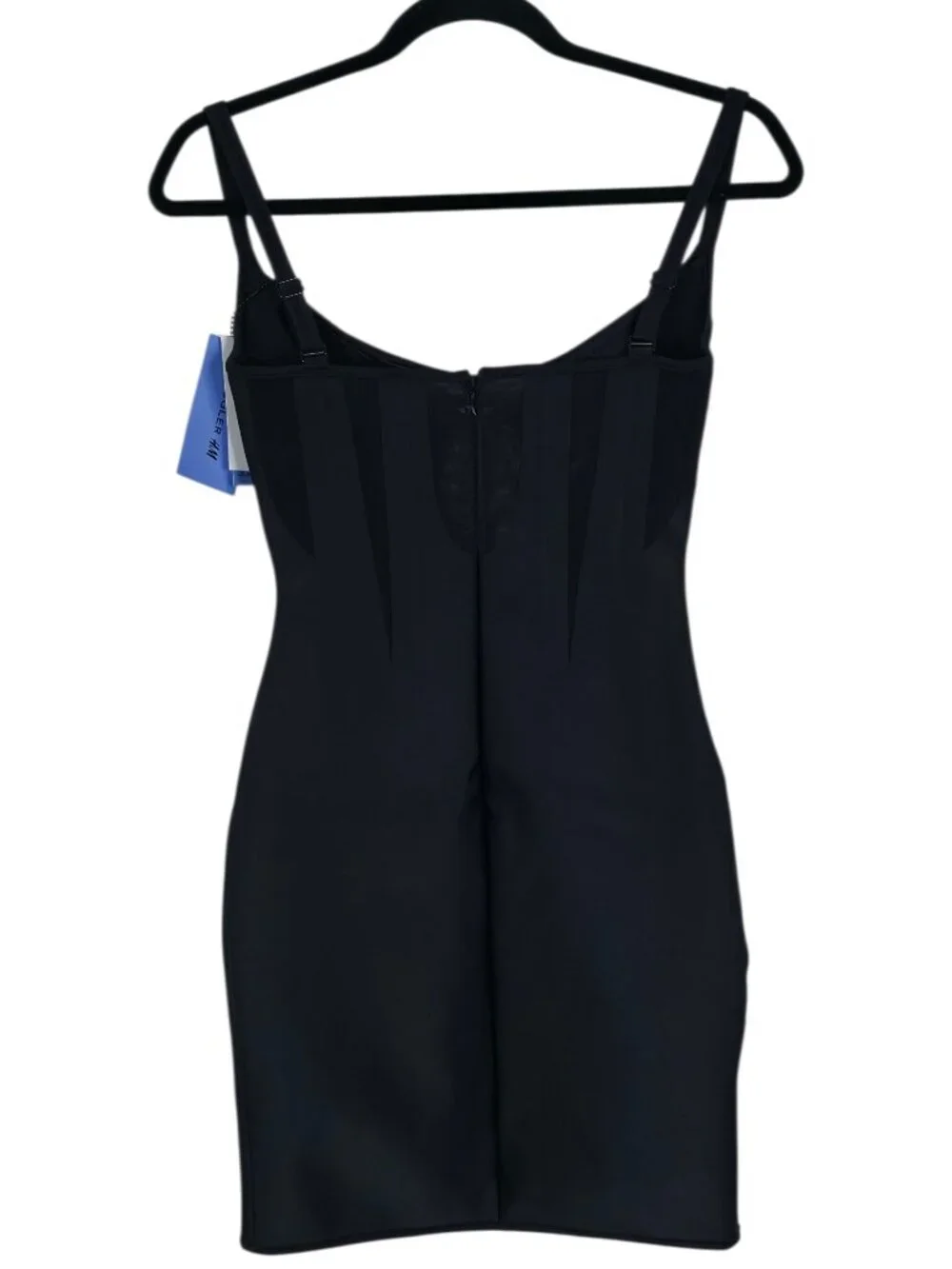 Mugler x H&M Corset Mini Dress Black Bodycon Sheer NWT Size S